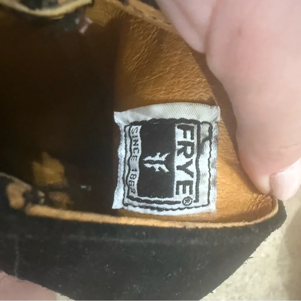 Vintage Frye Campus Black Suede Leather Boots - Picture 5 of 5